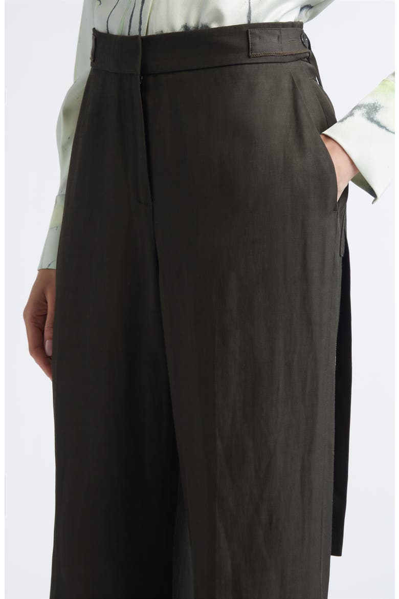 Soft Suiting Flare Leg Pants, Alternate, color, NORI