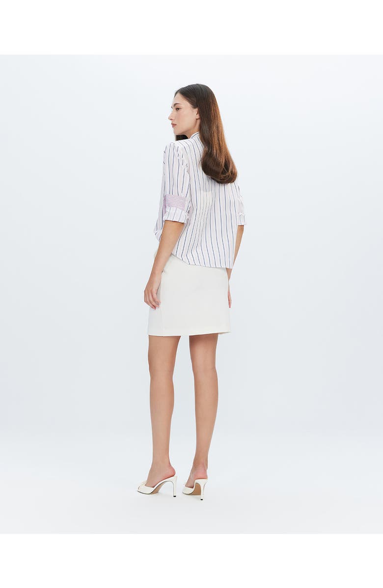 THEO The Label Aphrodite Chino Skirt, Alternate, color, Ivory