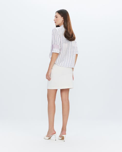 Theo The Label Aphrodite Chino Skirt In Ivory