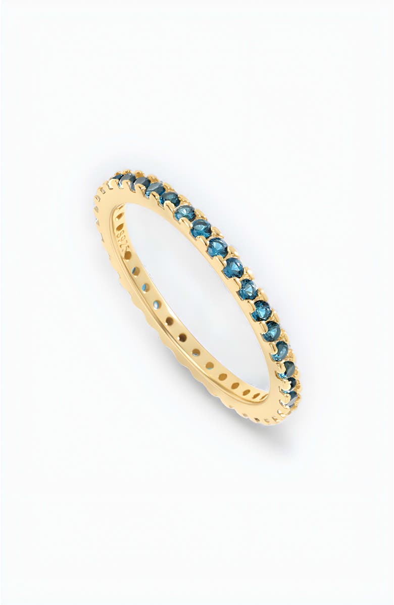Mint & Lily September Birthstone Eternity Stacking Ring, Main, color, 18K Gold Over Sterling Silver