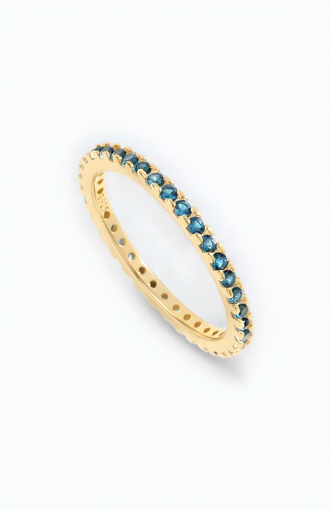 September Birthstone Eternity Stacking Ring