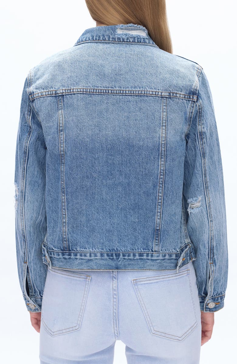 Bayeas Distressed Denim Jacket, Alternate, color, Mercy Blue