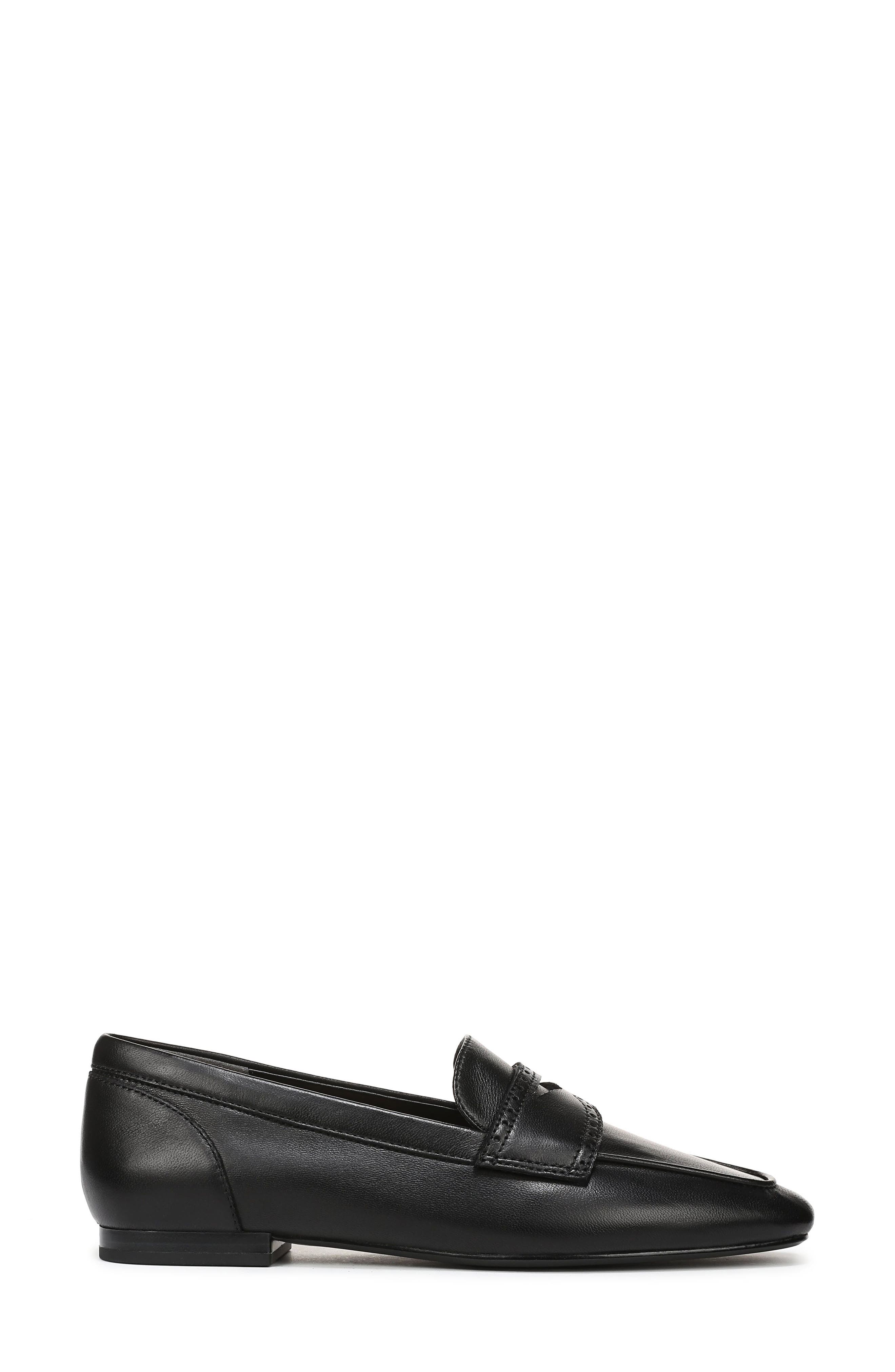 Sadie Penny Loafer, Alternate, color, BLACK LEATHER