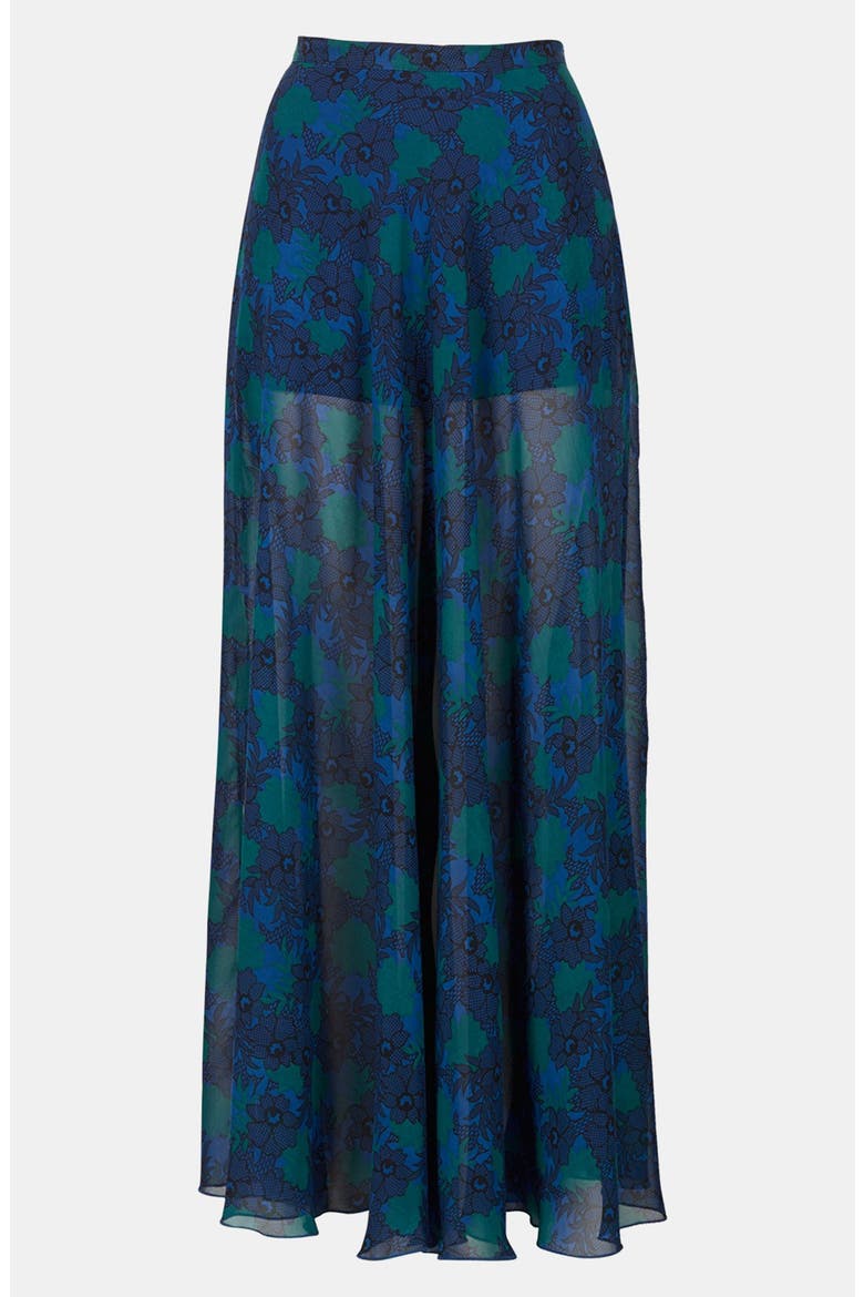 Lace Print Maxi Skirt, Alternate, color, BLUE MULTI