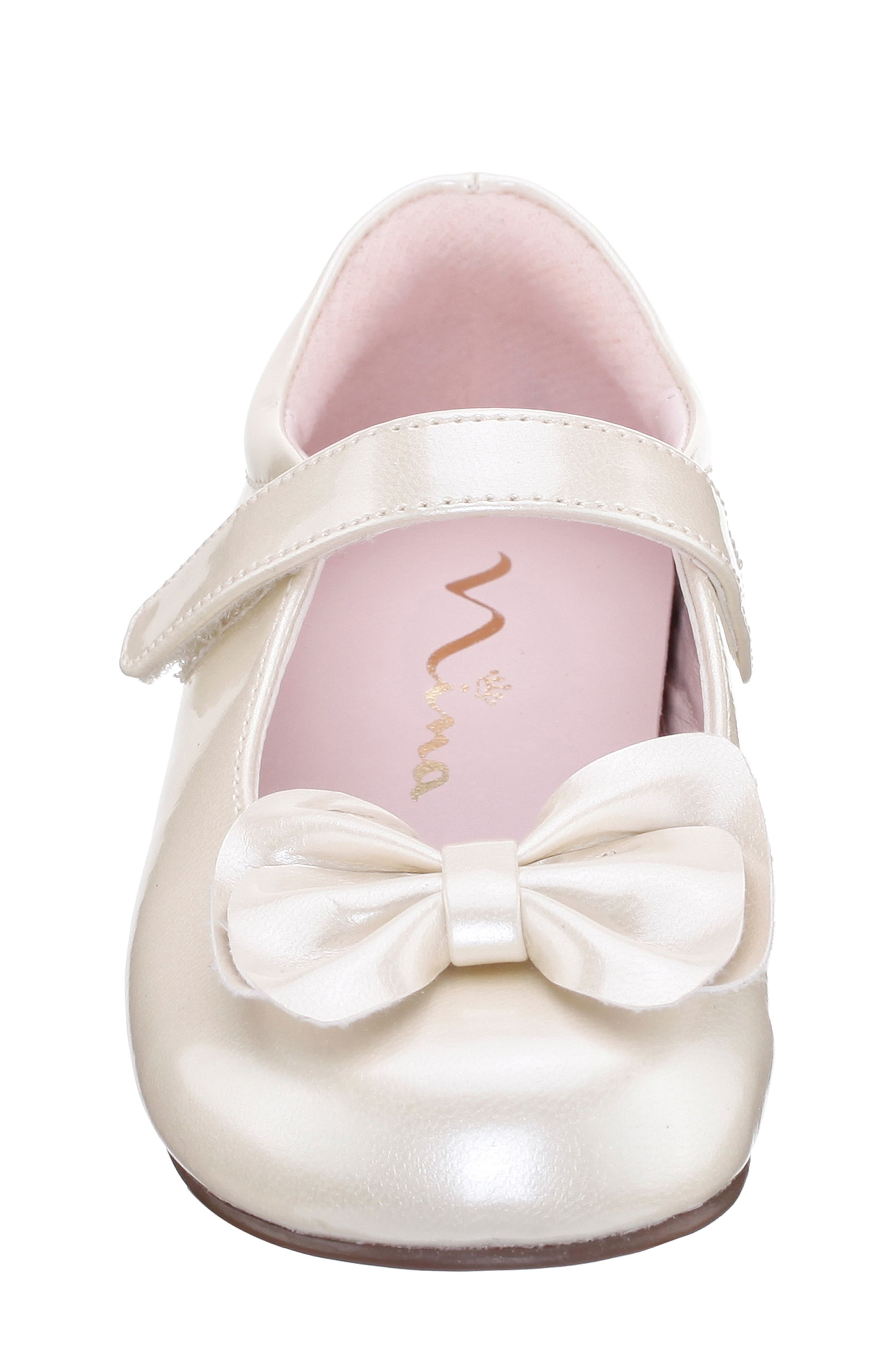 Nina Kids' Posey Mary Jane Flat, Alternate, color, Ivory