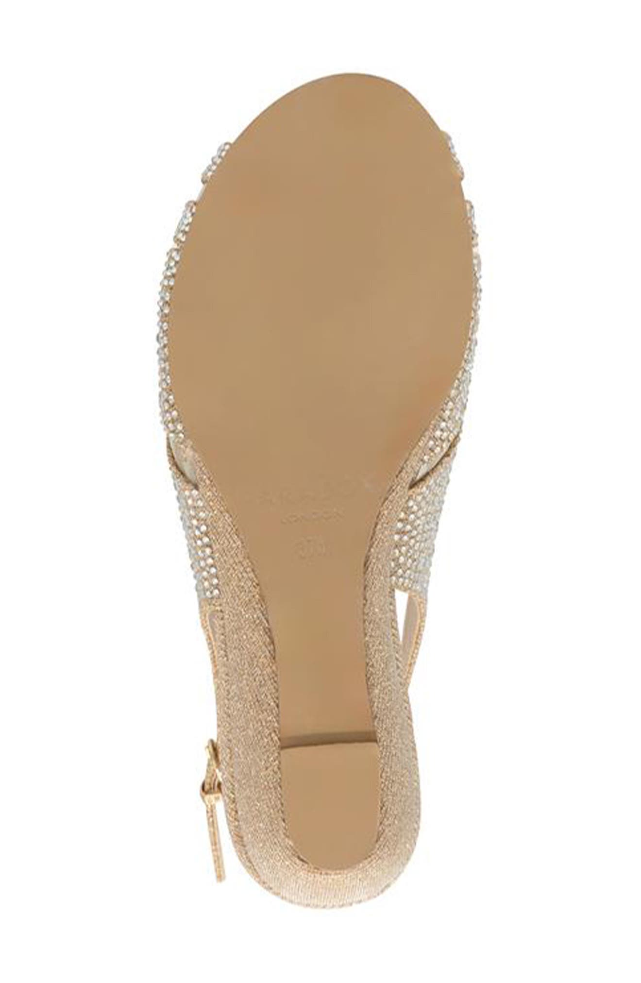 Jocelyn Slingback Wedge Sandal, Alternate, color, CHAMPAGNE