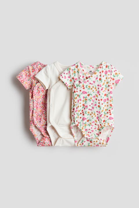 3-pack wrapover bodysuits