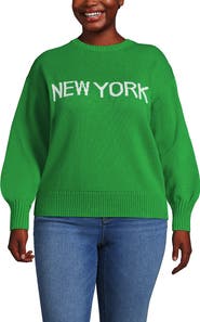 Lands
 End Drifter Jersey Crewneck Sweater