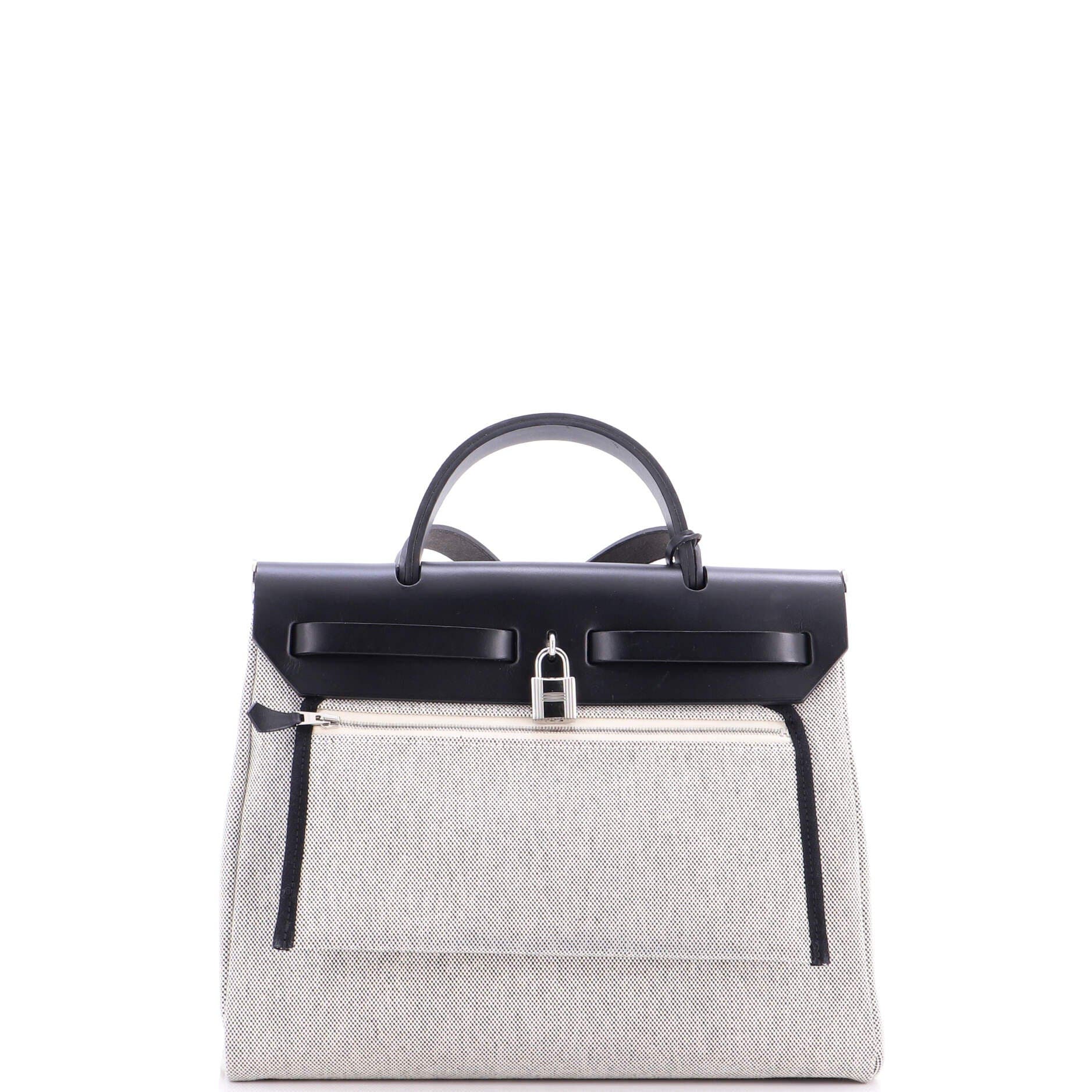 Pre-Owned Hermes Herbag Zip Pegase Pop Toile and Leather 31, Alternate, color, 