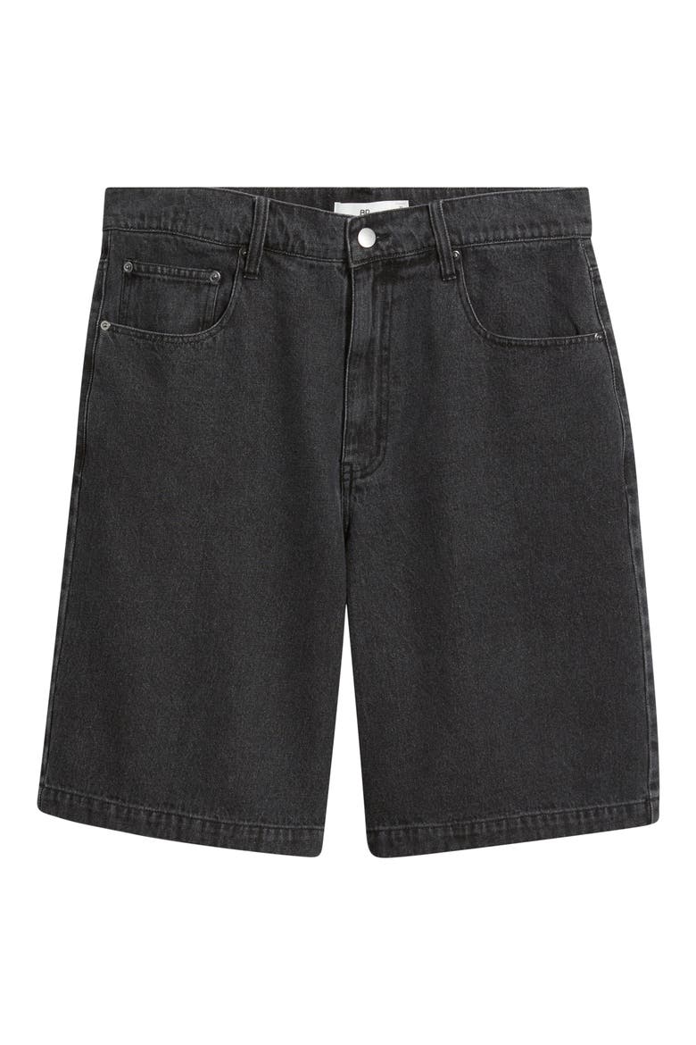 Baggy Denim Shorts, Alternate, color, BLACK WASHED