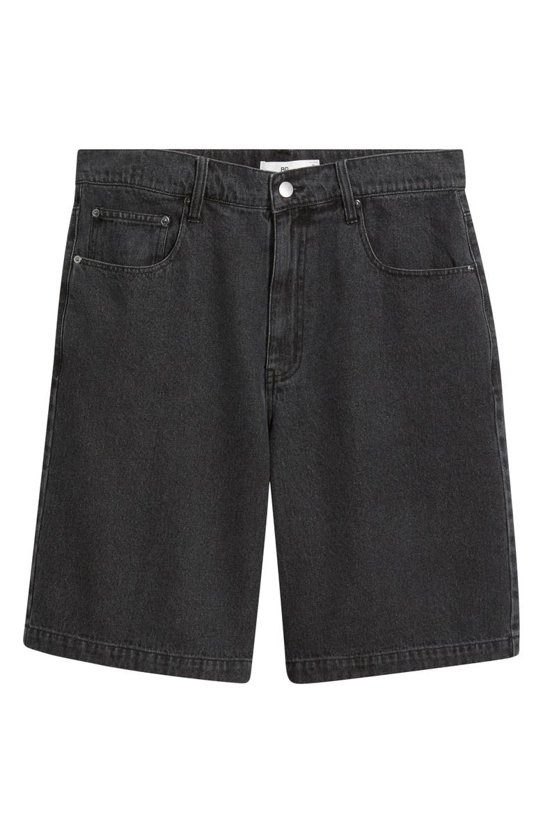 BP. Baggy Denim Shorts, Alternate, color, Black Washed
