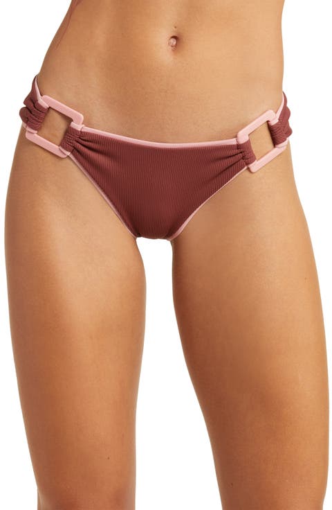 Fine Line Buckle Bikini Bottoms