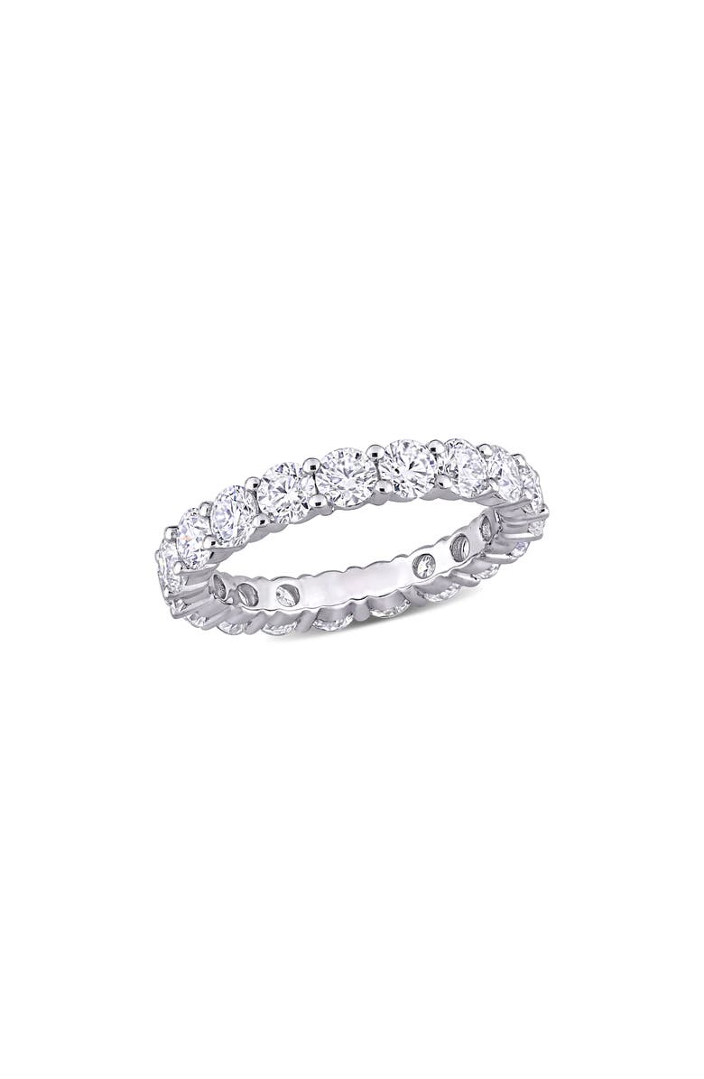 DELMAR Lab Created Moissanite Band Ring, Main, color, White