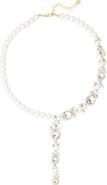 EYE CANDY LOS ANGELES Sophia Faux Pearl & Crystal Y-Necklace