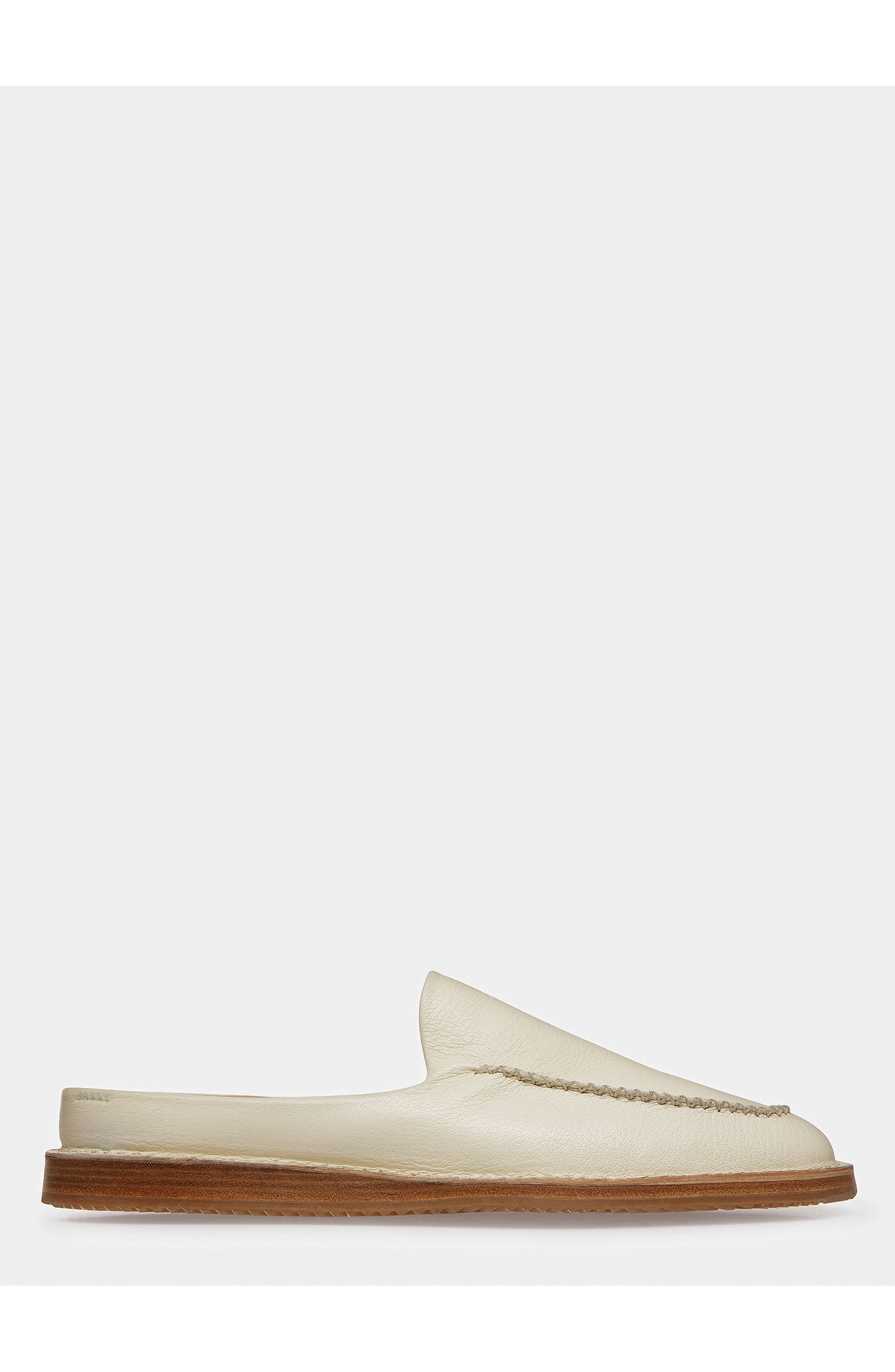 Bally Fosko Leather Slippers, Main, color, White