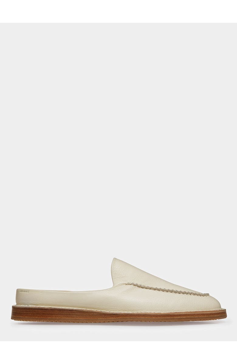 Bally Fosko Leather Slippers, Main, color, White