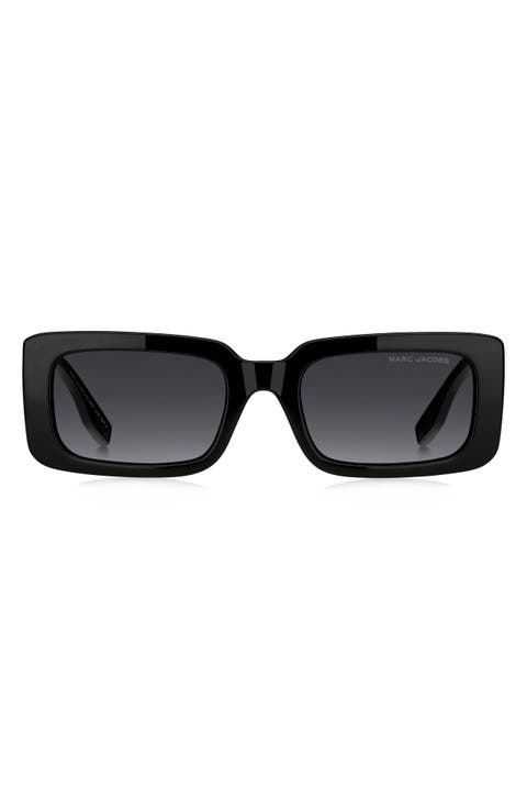 53mm Gradient Rectangular Sunglasses