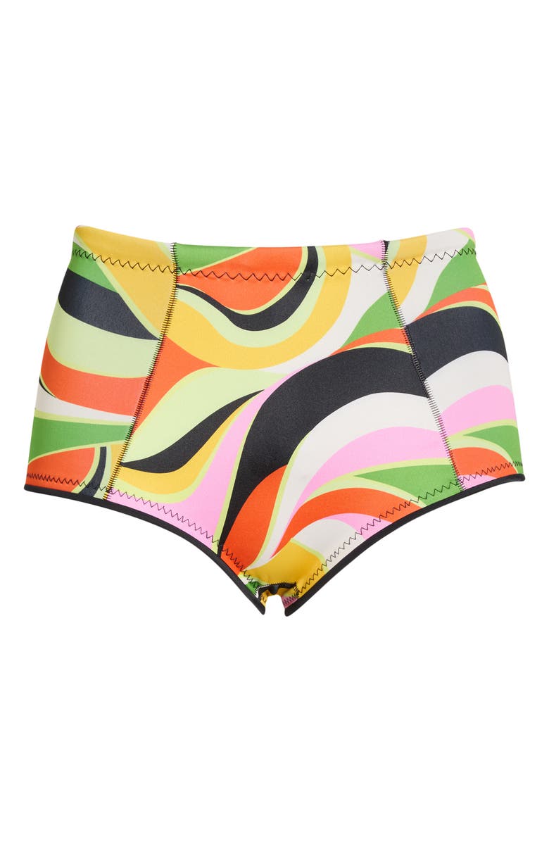 Rip Curl x FARM Rio G-Bomb 1.5mm Neoprene Wetsuit Shorts, Alternate, color, Neon Waves