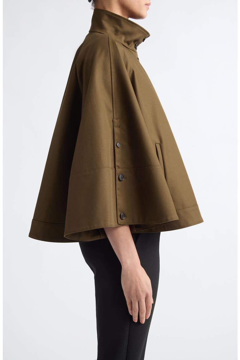 Fulcro Water Repellent Cotton Gabardine Cape, Alternate, color, KAKI