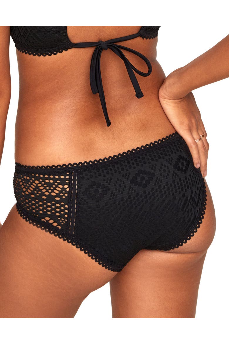 Lianne Swimwear Hipster Panty, Alternate, color, Black