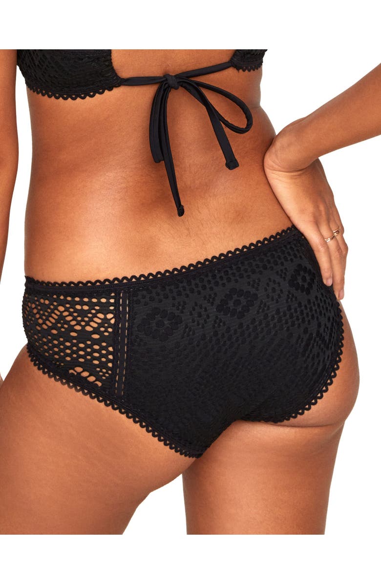 Adore Me Lianne Swimwear Hipster Panty, Alternate, color, Black