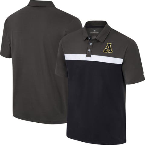 Men's Colosseum Charcoal Appalachian State Mountaineers Two Yutes Polo