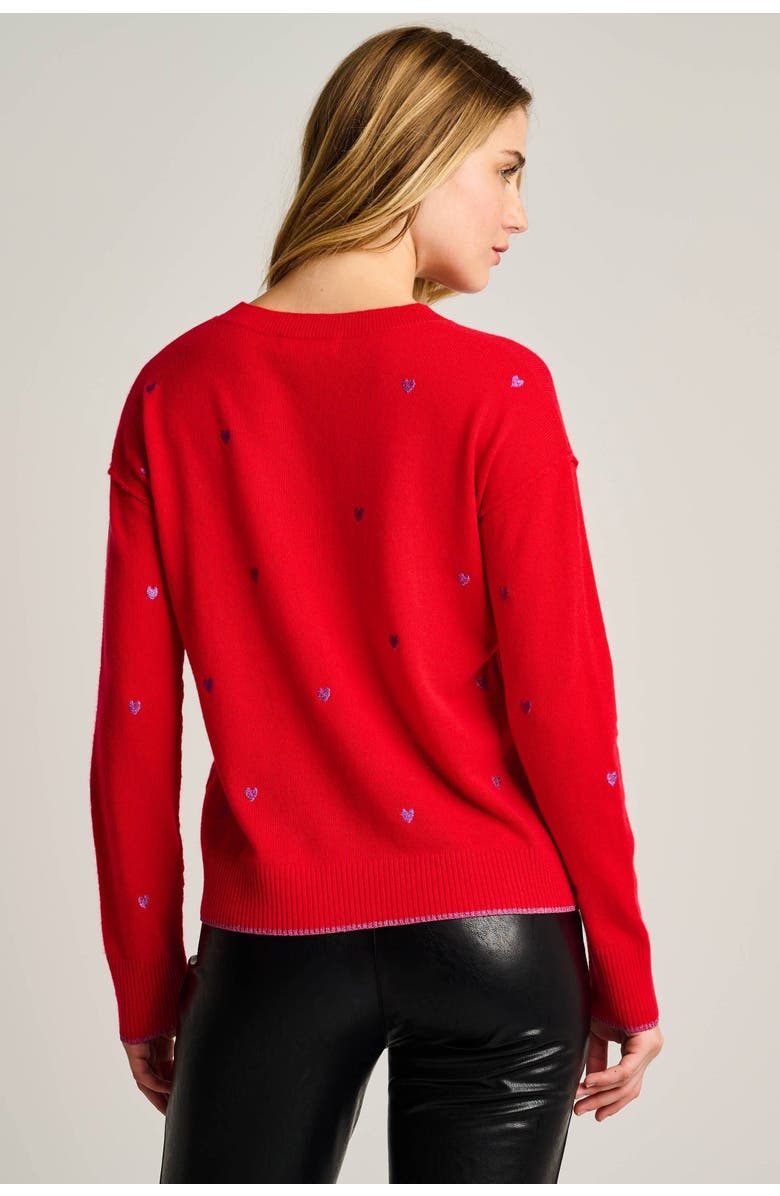 Lisa Todd Call It Love Cashmere Heart Sweater, Alternate, color, Risky Red