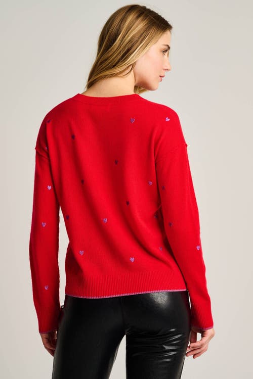 Lisa Todd Call It Love Cashmere Heart Sweater In Black