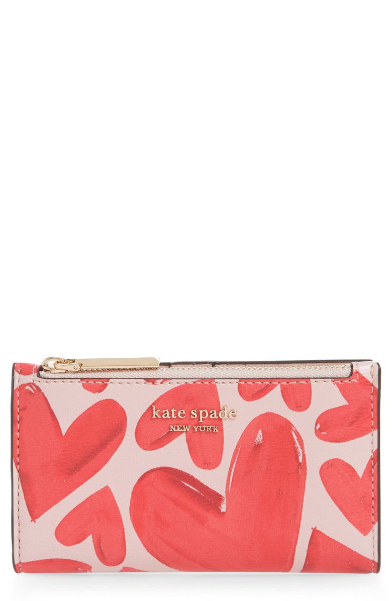 Kate Spade New York small spencer ever fallen slim bifold wallet, Main, color,
