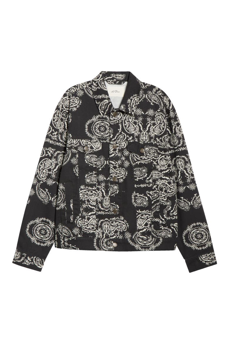 Paisley Cotton Twill Shirt Jacket, Alternate, color, BLACK MULTI