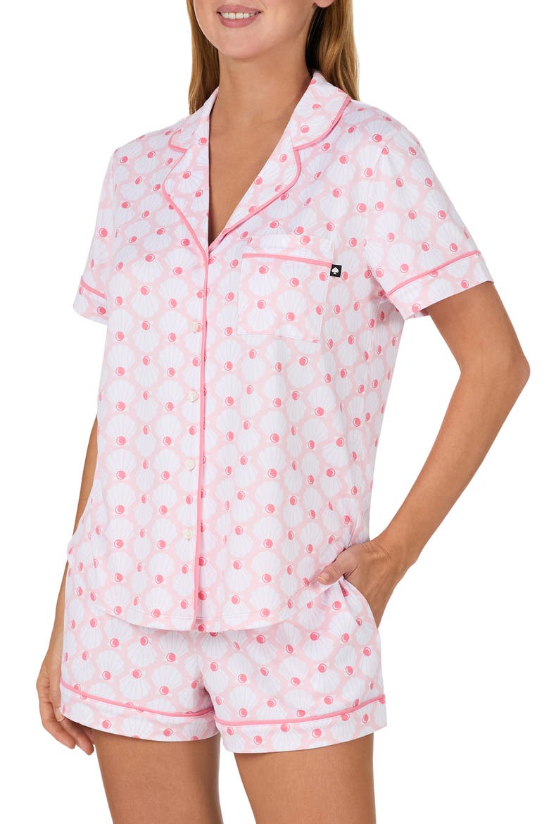 print short pajamas, Alternate, color, PINK/ WHITE