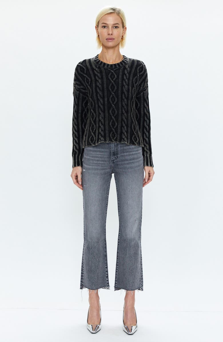 Pistola Ally Raw Step Hem High Waist Crop Bootcut Jeans, Alternate, color, 