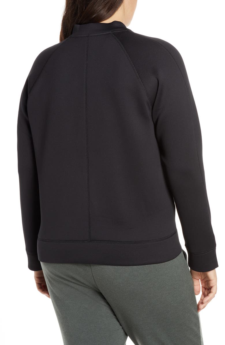 Zella Arise Luxe Bomber Jacket, Alternate, color,