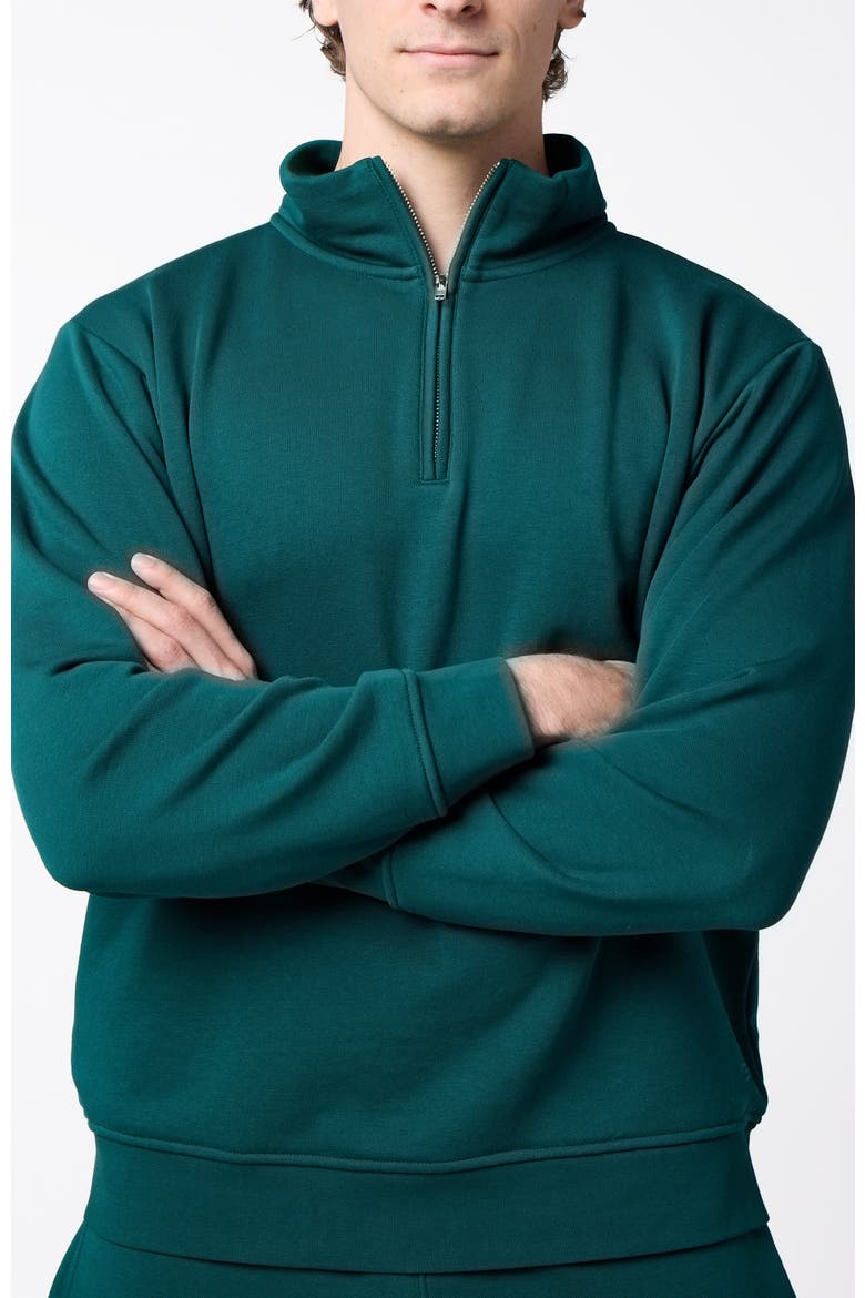 Men's Active Lifestyle You Know You Play Quarter Zip Sweatshirt, Alternate, color, Racing Green