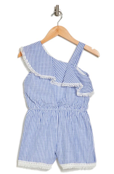 Kids' Asymmetric Ruffle Romper (Big Kid)