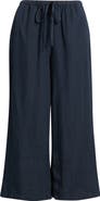 Caslon® Wide Leg Crop Linen Pants