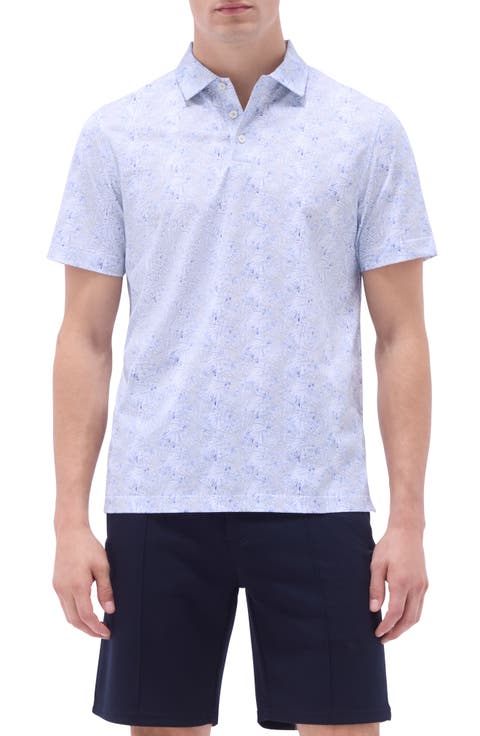 Victor OoohCotton® Leaf Print Polo