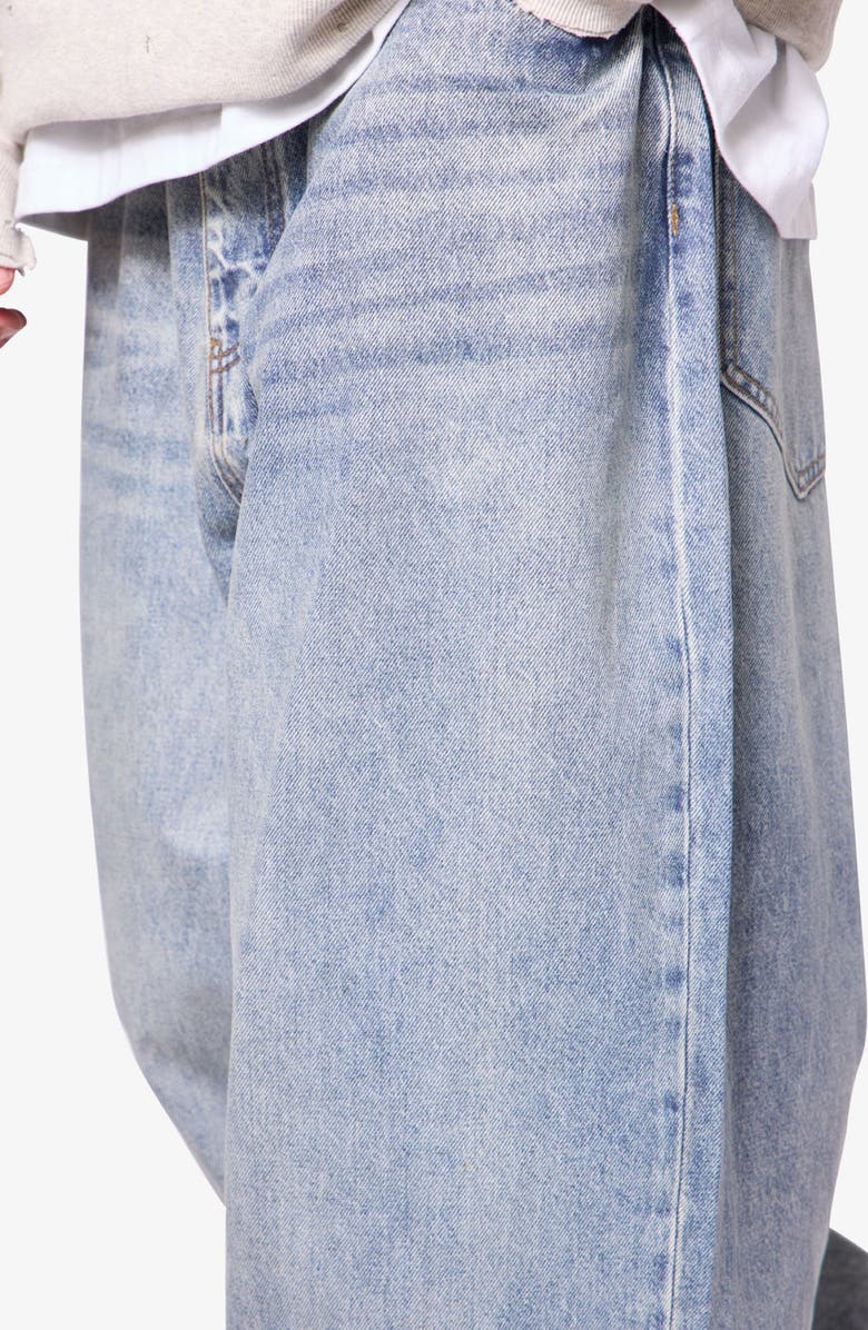 mnml Mega Baggy Waxed Denim Jeans, Alternate, color, 