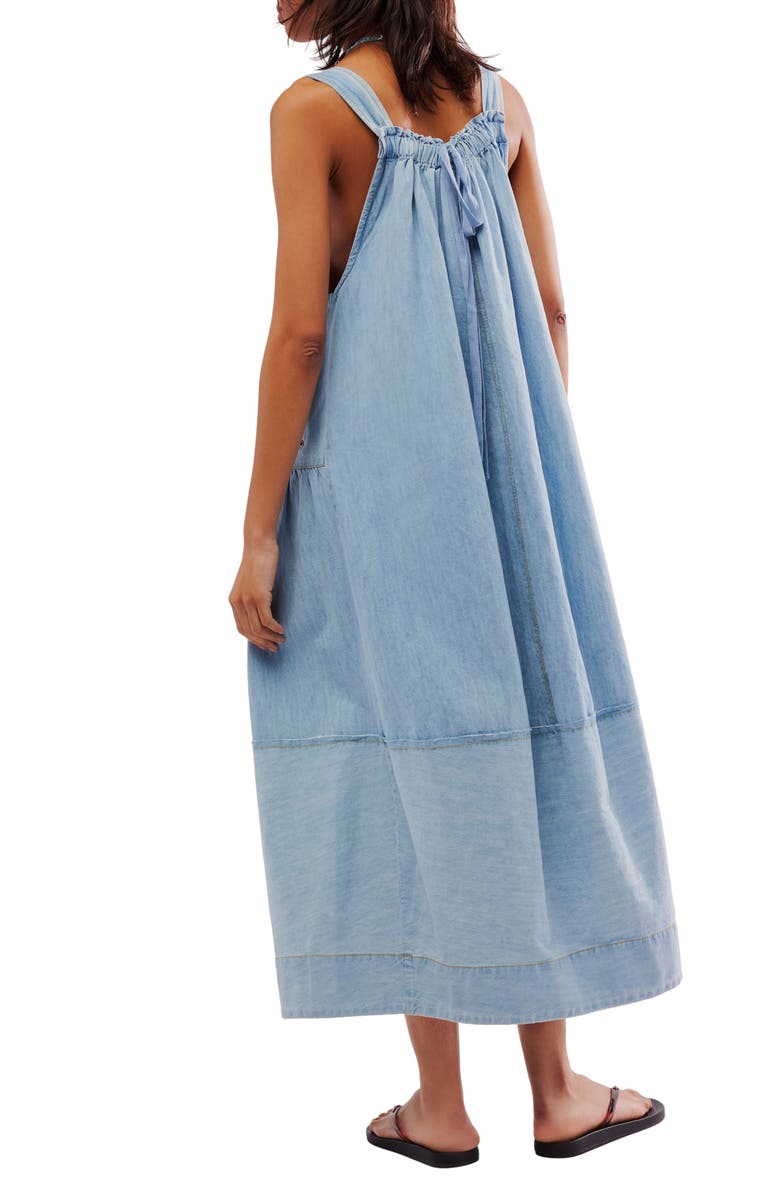 Free People Machu Cotton Chambray Midi Dress, Alternate, color, 