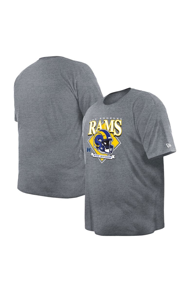 New Era Men's New Era  Gray Los Angeles Rams Big & Tall Helmet T-Shirt, Main, color, 