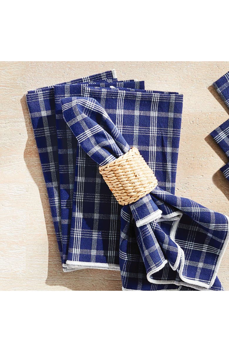 Napa Home & Garden Barclay Butera Oakwood Cocktail Napkins Set Of 4, Alternate, color, Blue