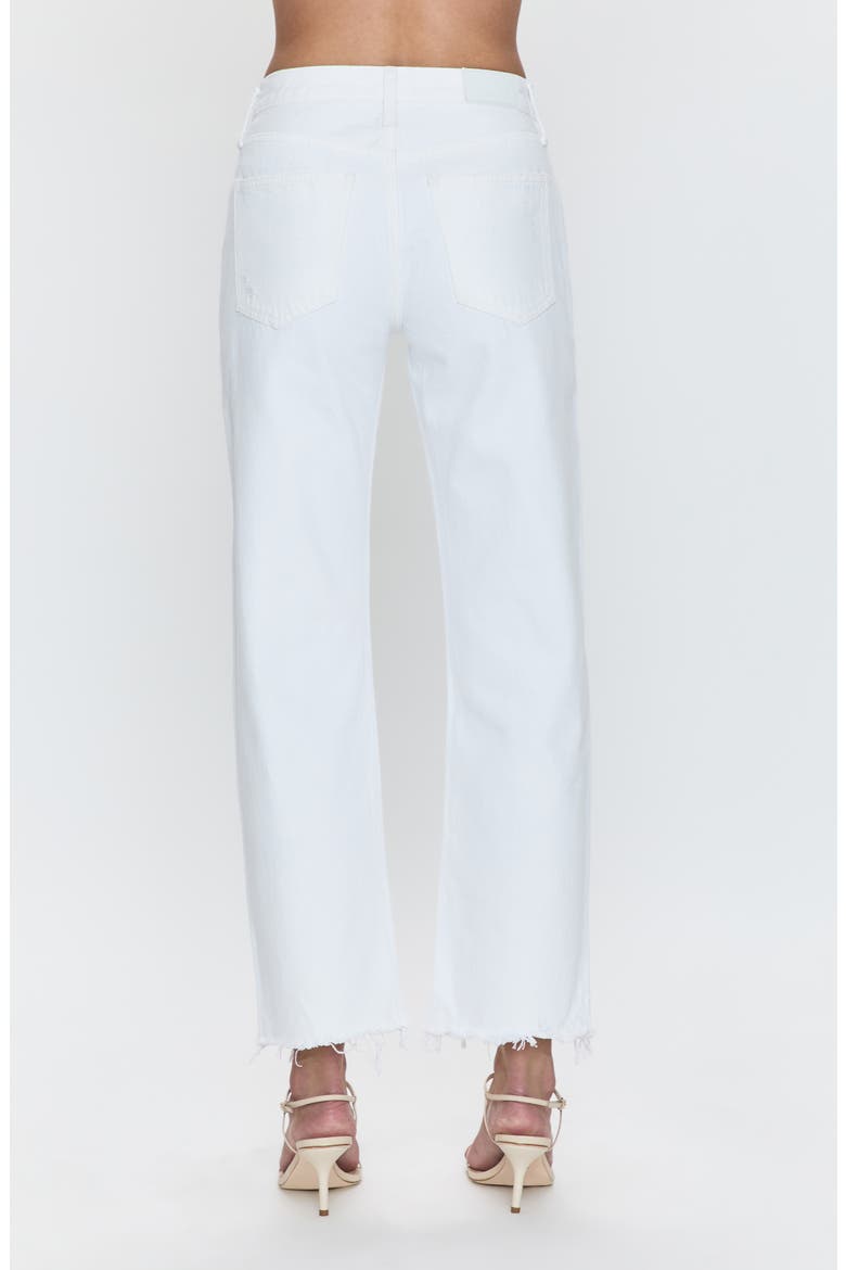 Lexi Mid Rise Bowed Straight Leg Jeans, Alternate, color, LUXE WHITE VINTAGE
