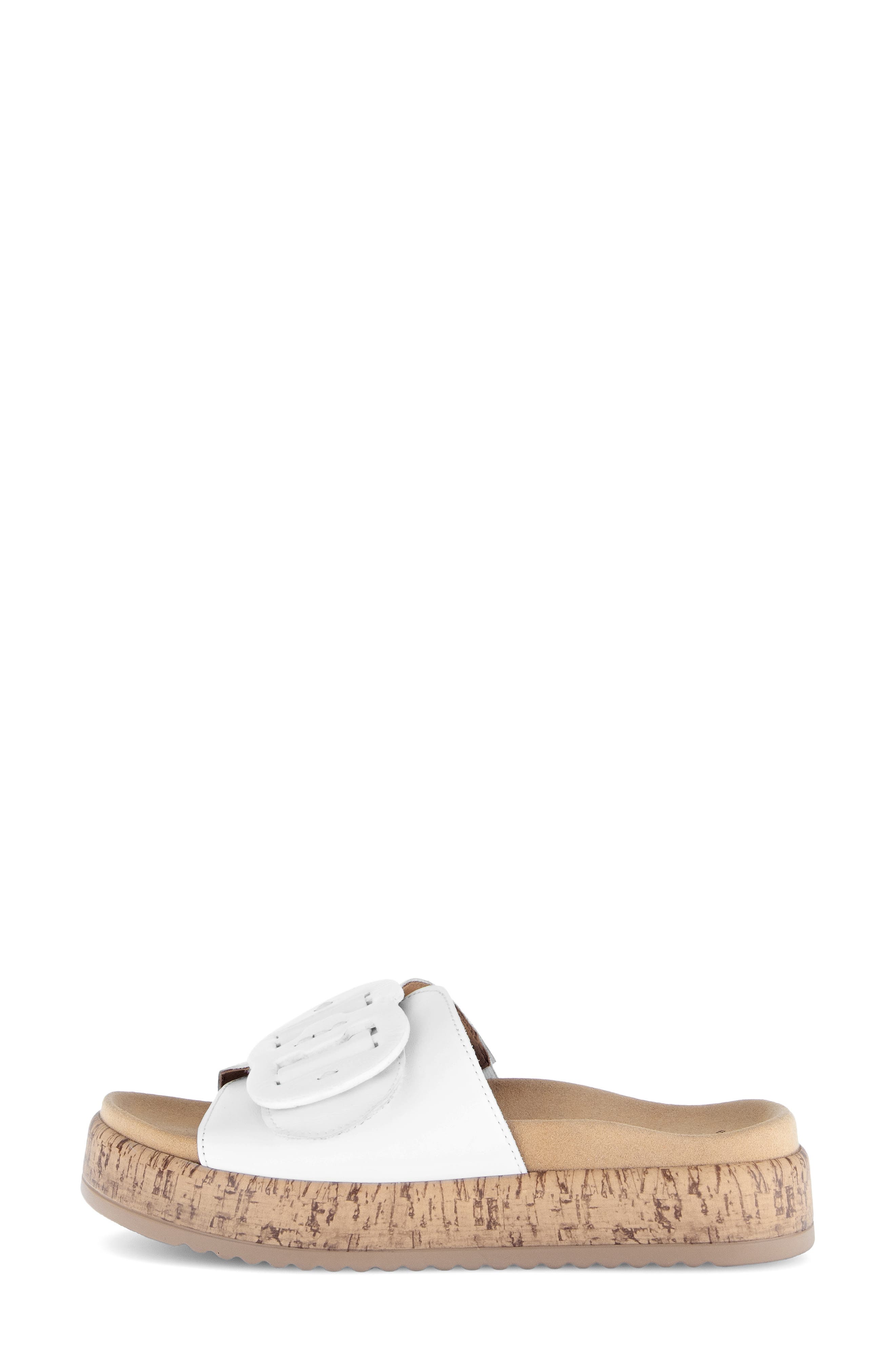 Gabor Platform Slide Sandal, Alternate, color, White