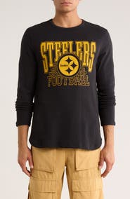 Junk Food NFL Steelers Classic Thermal Cotton Graphic T-Shirt