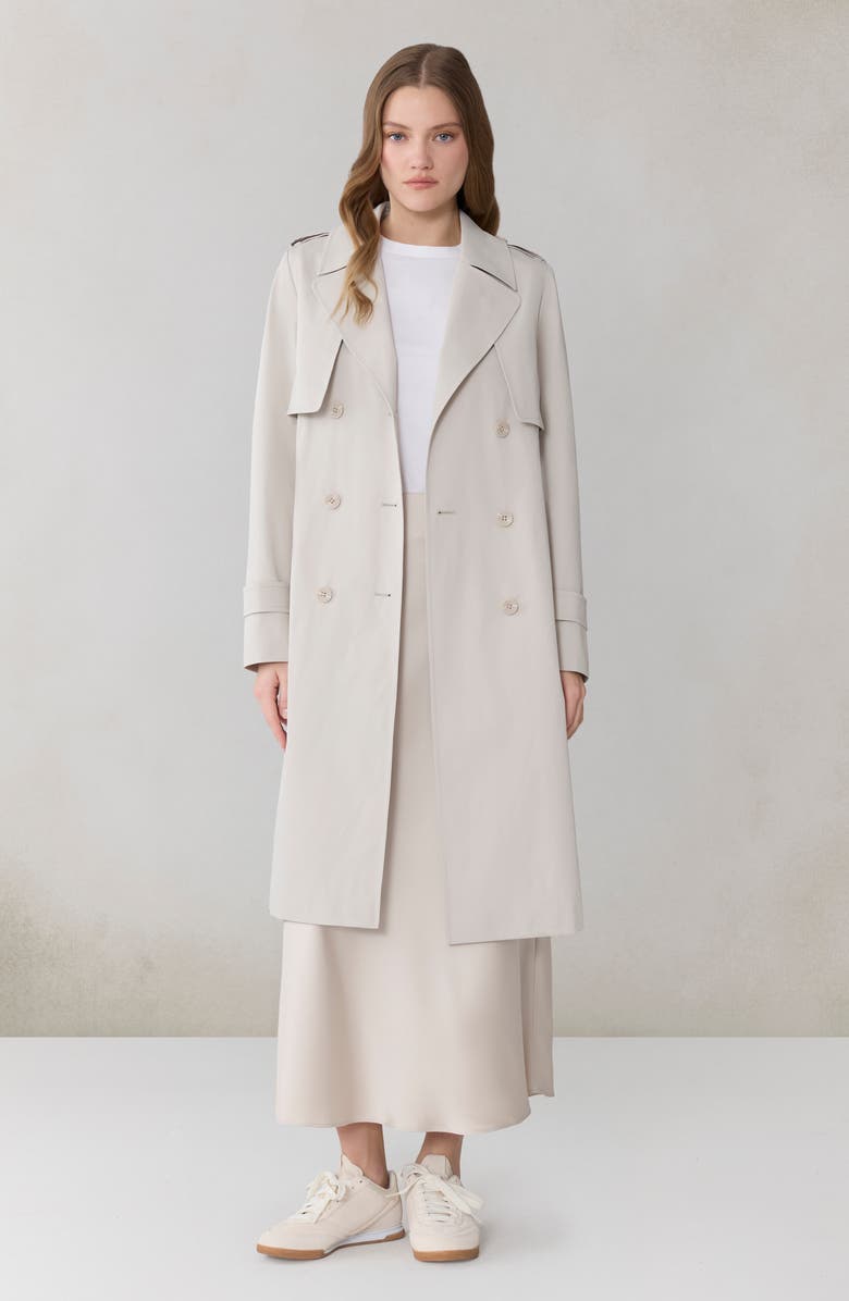 Soia & Kyo Elanor Pleated Trench Coat, Alternate, color,
