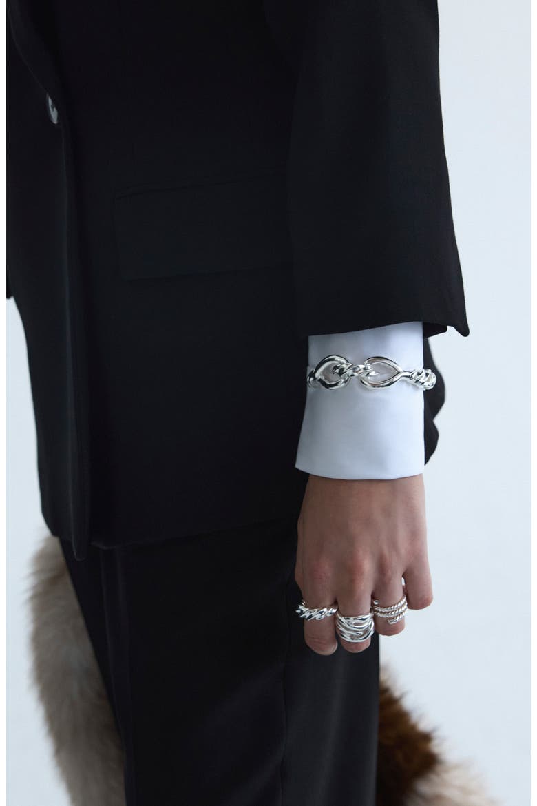 Rigid Knot Bracelet, Alternate, color, SILVER