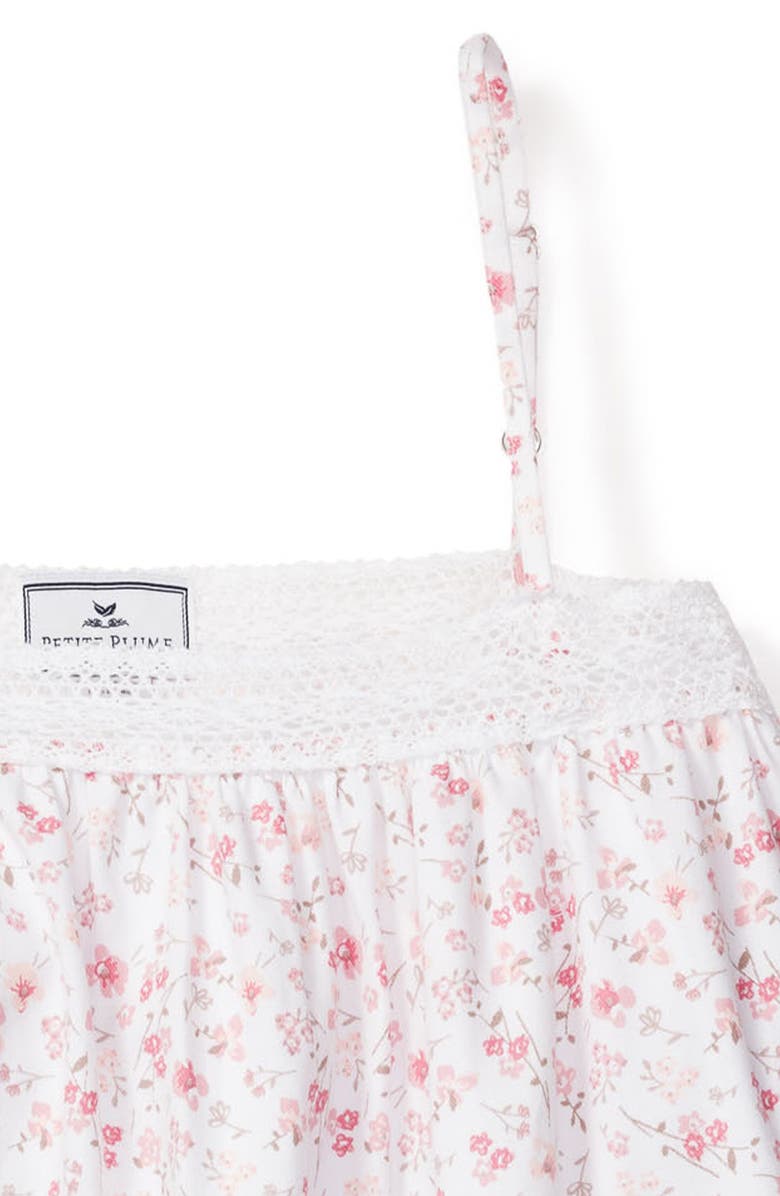 Petite Plume Kids' Dorset Floral Nightgown, Alternate, color, White/ Pink
