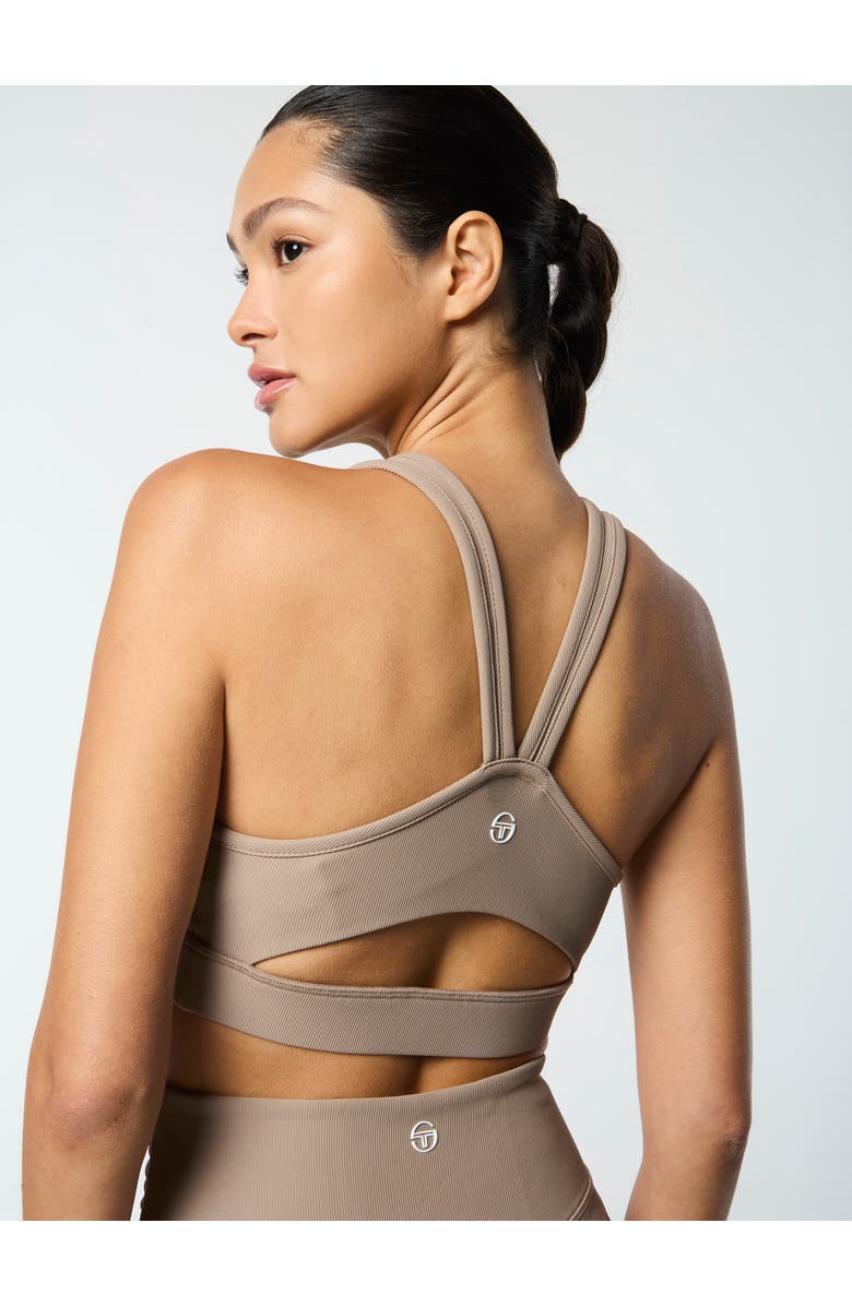Sergio Tacchini Giulia Sports Bra, Alternate, color, Taupe Grey