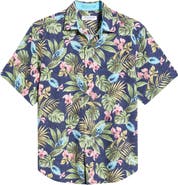 Tommy Bahama Nova Wave Selva Gardens Floral Short Sleeve Seersucker Button-Up Shirt