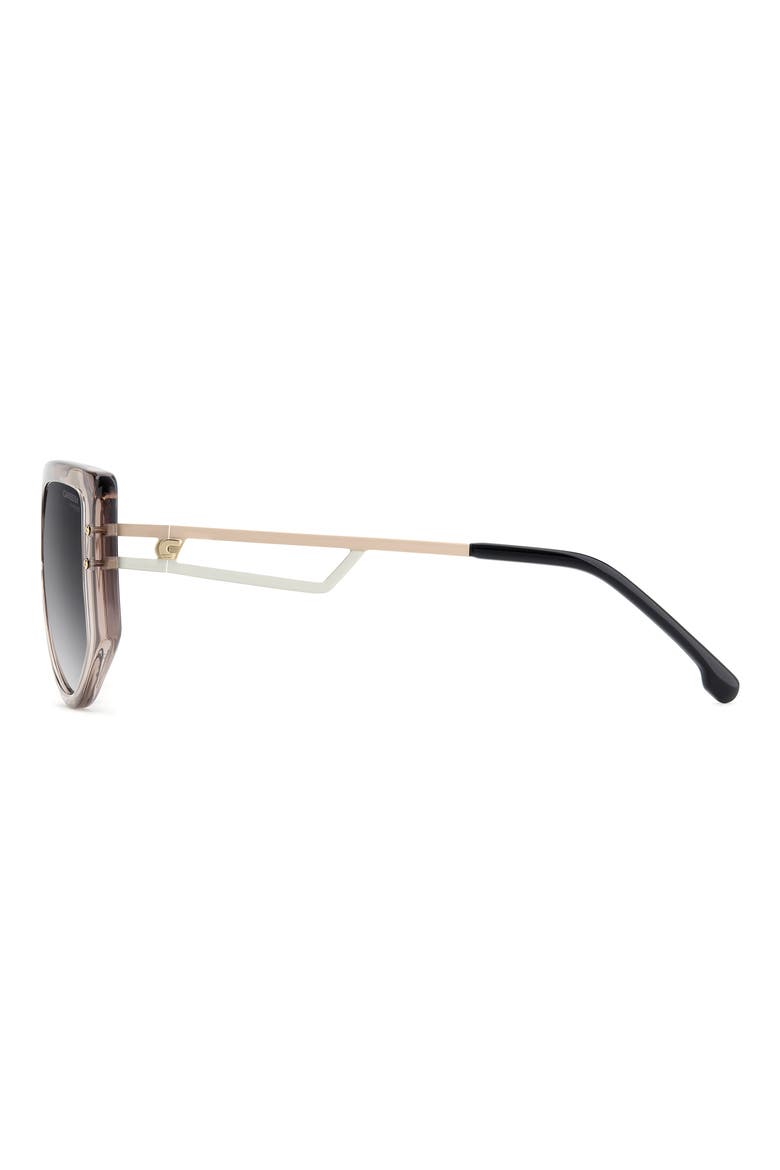 59mm Square Sunglasses, Alternate, color, NUDE/ DARK GREY SF